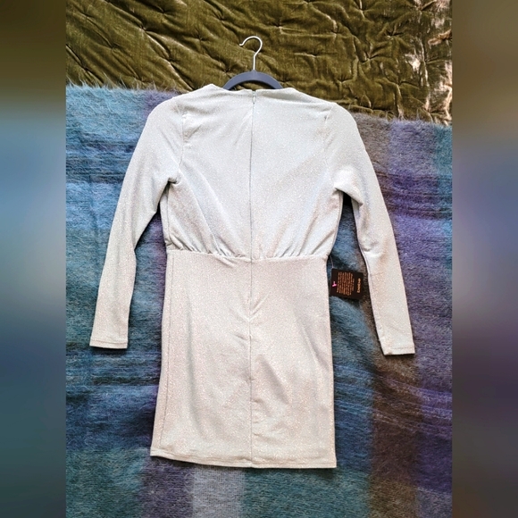 BEBE BLOUSON LUREX MINI DRESS - Picture 5 of 8